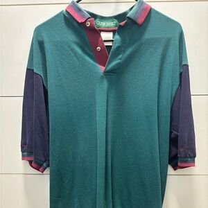 Vintage Outer Banks United airlines color block polo size XL